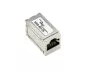 Preview: DINIC RJ45 Cat.6A/5e coupler Bu. to Bu. bulk RJ45 Bu./Bu., shielded, full metal